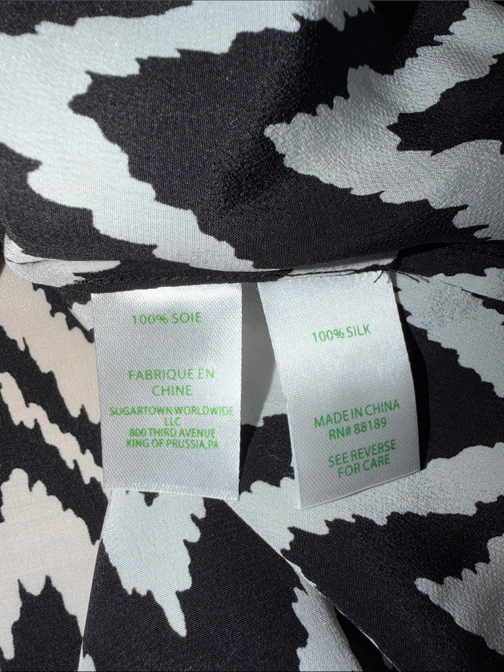 Lilly Pulitzer Black & White Chevron Blouse - Picture 8 of 10